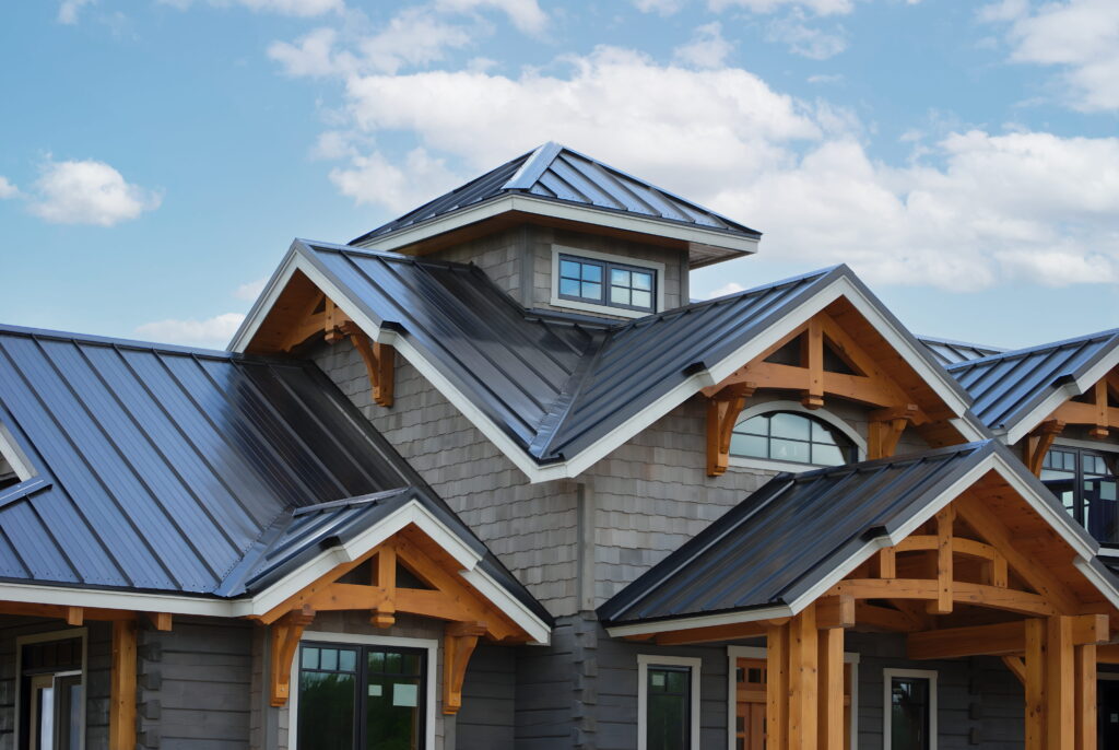 metal roof on residential home